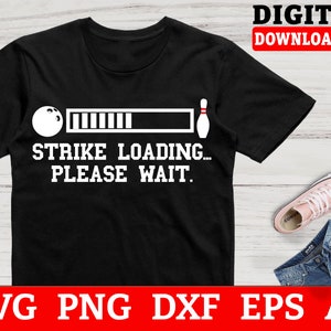 Retro Strike Loading Bowling Svg, bowling clipart, bowling bal svg, bowling cut bestand, Svg Files Voor Cricut,