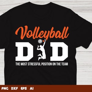 Volleyball Dad SVG, Volleyball Mom SVG, Volleyball Cut File, Cricut & Silhouette, Volleyball Shirt Design, Digital Download