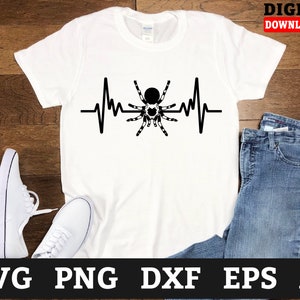 Heartbeat Tarantula Svg Files - Spider Svg, Spider Web Cricut Svg, Svg Files For Cricut