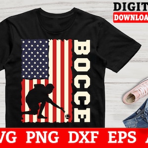 Bocce Svg Files - American Flag USA Patriotic Bocce Ball Bocce Svg, Bocce Cut File, Svg Files For Cricut, Instant Download
