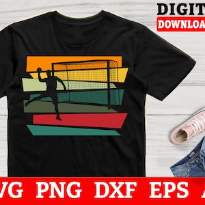 Handball Svg Files - Retro Handball Svg, Handball Player Svg, Svg Files For Cricut, Instant Download