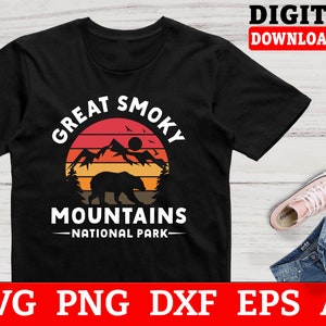 Great Smoky Mountains National Park Svg Files - National Park Svg, Hiking Svg, Outdoor Adventure Svg, Cricut Svg,For Cricut
