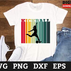Retro Kickball Player Kickball SVG, Kickball Team Svg, Kickball Cut File - Files For Cricut, Instant Download