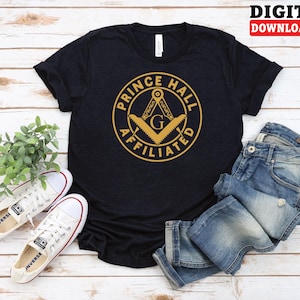 Prince Hall Affiliated PNG, Masonic Symbol Sublimation Design, Freemason Digital File with Compass and Square Emblem - Digital Download