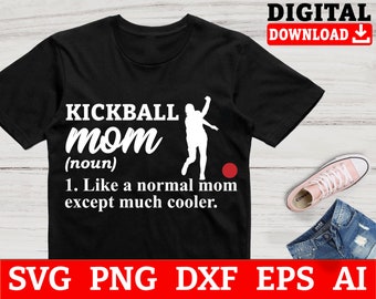 Kickball Mom SVG: file di taglio della squadra (download digitale)