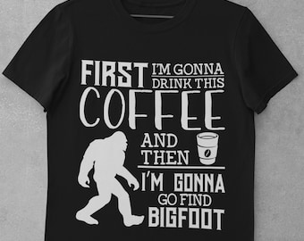 Bigfoot Coffee SVG - Funny Sasquatch Clipart, Bigfoot Silhouette, Coffee Lover Design, Cricut & Commercial Use