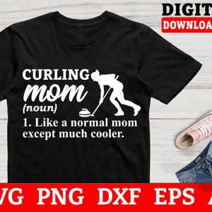 Curling Svg Files - Curling Mom Curling Svg, Ice Sports Svg, Files For Cricut, Instant Download