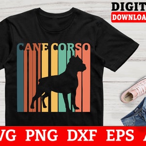 Retro Style Cane Corso Svg, Cane Corso Clipart, Dog Svg, Cane Corso Cricut - Svg Files For Cricut,Files For Commercial Use