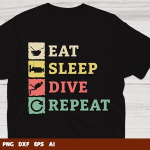 Eat Sleep Dive Repeat svg, scuba diving svg, scuba diver svg, scuba svg, Svg Files For Cricut,Files For Commercial Use