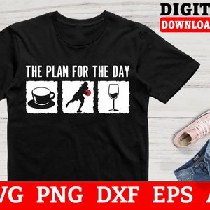 The Plan For The Day  Kickball SVG, Kickball Team Svg, Kickball Cut File - Files For Cricut, Instant Download
