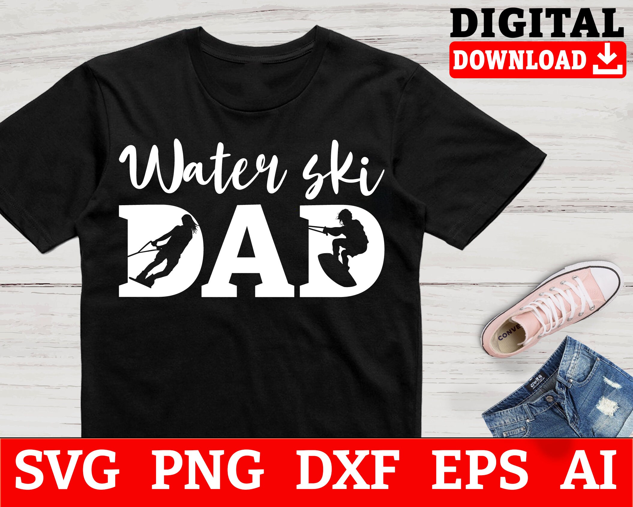 Water Ski Svg Files Water Ski Dad Svg Water Skiing Svg Svg Etsy Canada