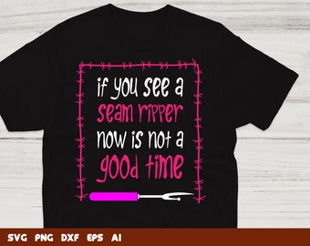 Seam Ripper SVG: Funny Sewing Quote Cut File (Digital Download)