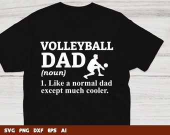 Pai do Vôlei SVG: Arquivo de Corte de Design de Camisa