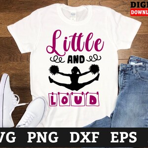 Little And Loud Cheerleading Svg Files - Cheer Svg, Cheerleader Cricut Svg, Svg Files For Cricut