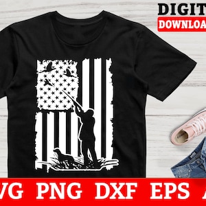 American Flag USA Patriotic Pheasant Hunting SVG, Pheasant Slayer Svg, Hunting Season Svg - Files For Cricut, Instant Download