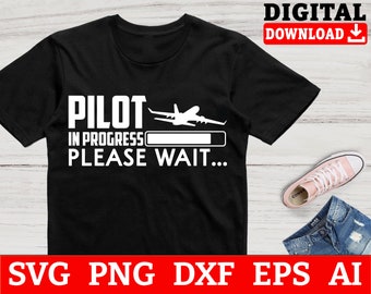 Pilot in Progress Svg - Airplane Cut File - Future Pilot Design for Cricut and Silhouette