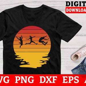 Long Jump Retro SVG, Pool Track And Field Svg, Long Jumper Svg - Files For Cricut, Instant Download