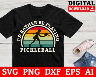 File SVG di Pickleball: design "Preferirei giocare" (download digitale)