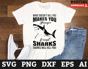 Funny Shark SVG, Shark Week Cricut, Ocean Design (Digital Download)