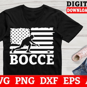 Bocce Svg Files - American Flag USA Patriotic Bocce Svg, Bocce Cut File, Svg Files For Cricut, Instant Download