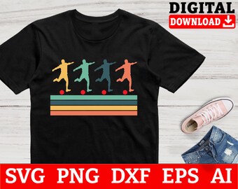 Retro Kickball Team SVG: Cricut Cut File (Digital Download)