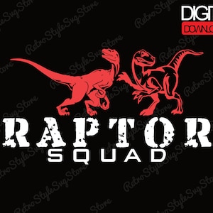 Raptor Squad Dinosaurier Png + Svg Datei - Raptor Png, Dino Png, T-Rex Png, Png Sublimate Designs Download