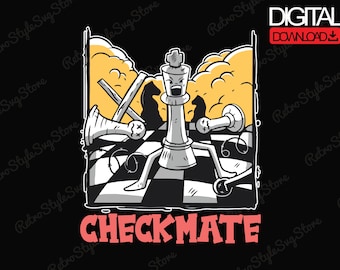 Checkmate Chess Design: Shirt PNG, SVG File (Digital Download)