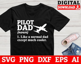 File SVG di "Pilota papà" per aereo: design di viaggio (download digitale)