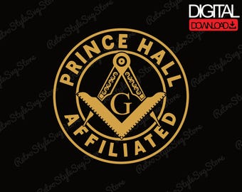 Prince Hall Masonic Emblem PNG: Square & Compass Design (Digital Download