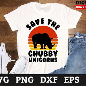 Save The Chubby Unicorns Rhino Svg Files - African Rhino Svg, Safari Animal Cricut Svg, Svg Files For Cricut