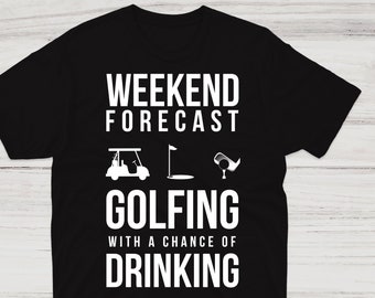 Pronóstico de golf para el fin de semana SVG: Probabilidad de beber, archivos Cricut (uso comercial)