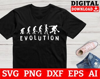 Evolution Bowling SVG Cut File: Cricut, Silhouette (Digital Download)