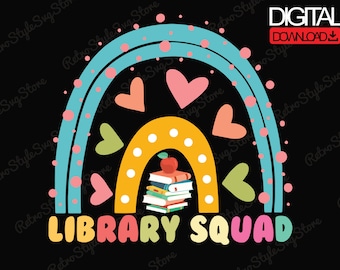 Library Squad PNG SVG File: Reading Books Design (Digital Download)