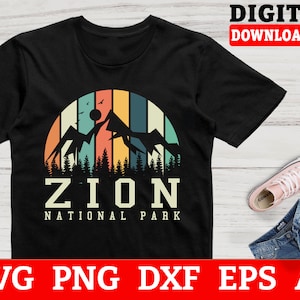 Zion National Park Svg Files - National Park Svg, Camper Svg, Hiking Svg, Outdoor Adventure Svg, Cricut Svg, Svg Files For Cricut