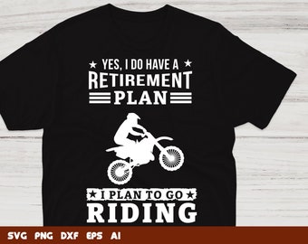 Motocross Retirement Plan SVG Files for Cricut (Digital Download)