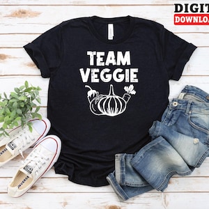 Team Veggie PNG | Funny Vegan Vegetable Design | Plant-Based Lifestyle Sublimation File - Digital Download