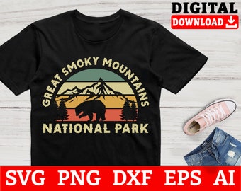 Great Smoky Mountains National Park SVG – Camping & Hiking Design (Digital Download)