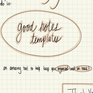 Goodnotes Note Template | Digital Notes | GoodNotes | Template | Notes
