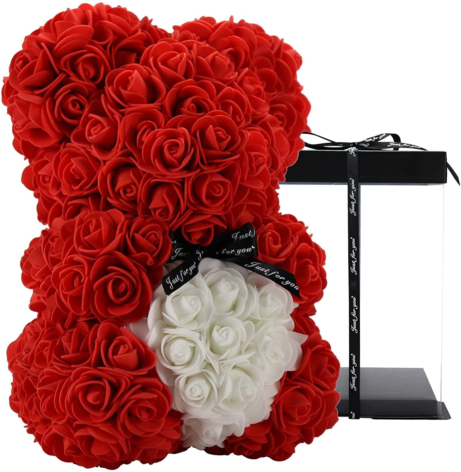 Rose Teddy Bear in a Gift Box Birthday Gift for Women Gifts Etsy