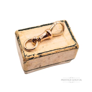 Antique 9ct Rose Gold Dog Clip, Clasp Connector, Stamped 9 375, 24mm Long – For Albert Chains Or Vintage Jewellery Projects