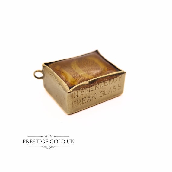 Vintage Gold Emergency Money Charm -  9ct Gold Mo… - image 1