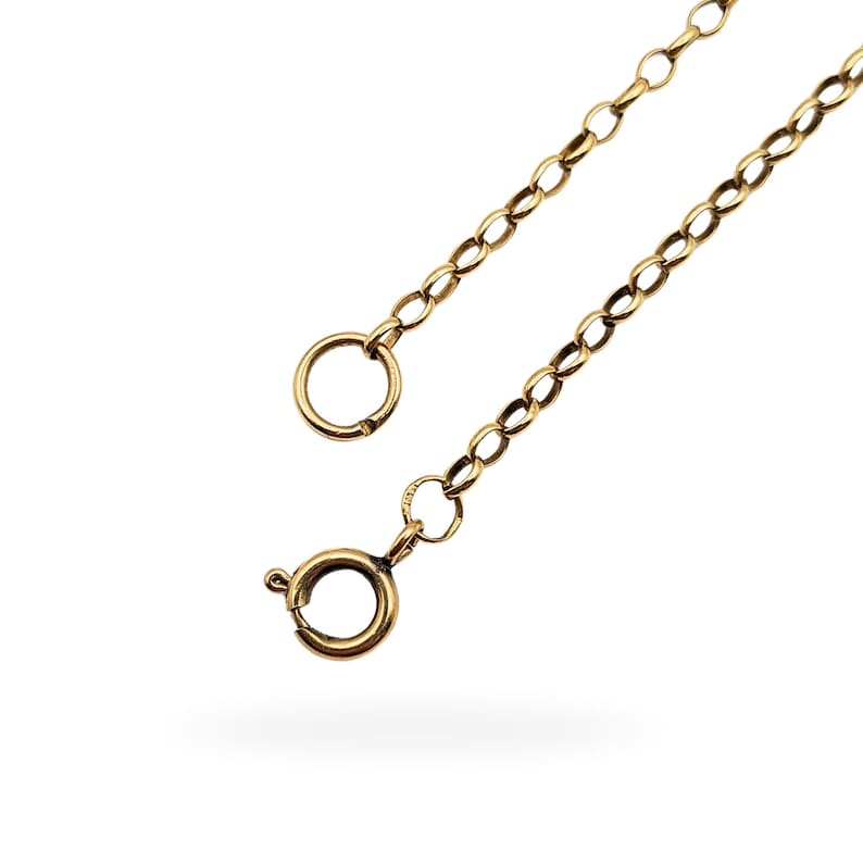 9ct Gold Belcher Rolo Chain Necklace, Stamped 9ct, 25 Inch / 64cm ...