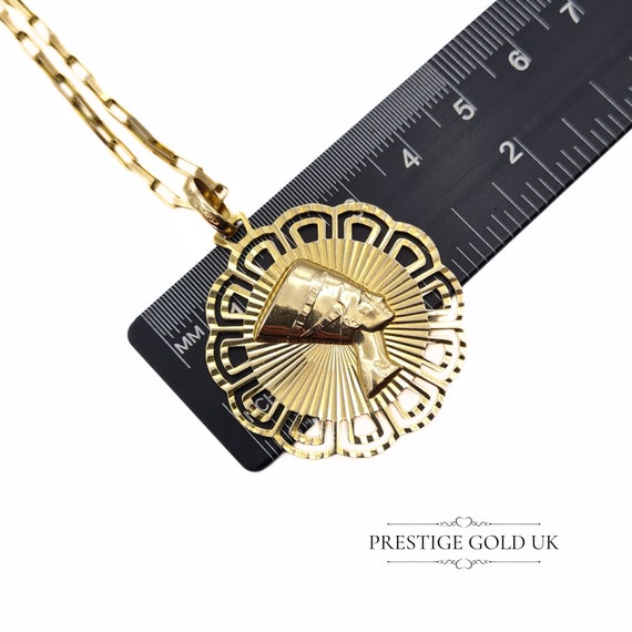 14K Gold Egyptian Queen Nefertiti Charm
