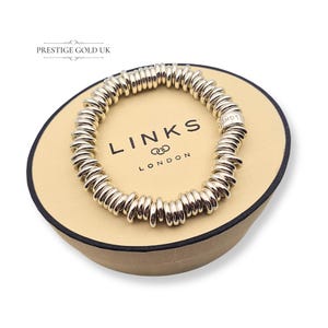 5 3/4&quot;  Links of London Sweetie Bracelet, Sterling Silver 48g, Size Small 5 3/4&quot;  (14.5cm), Fully Hallmarked, 8mm Iconic Links