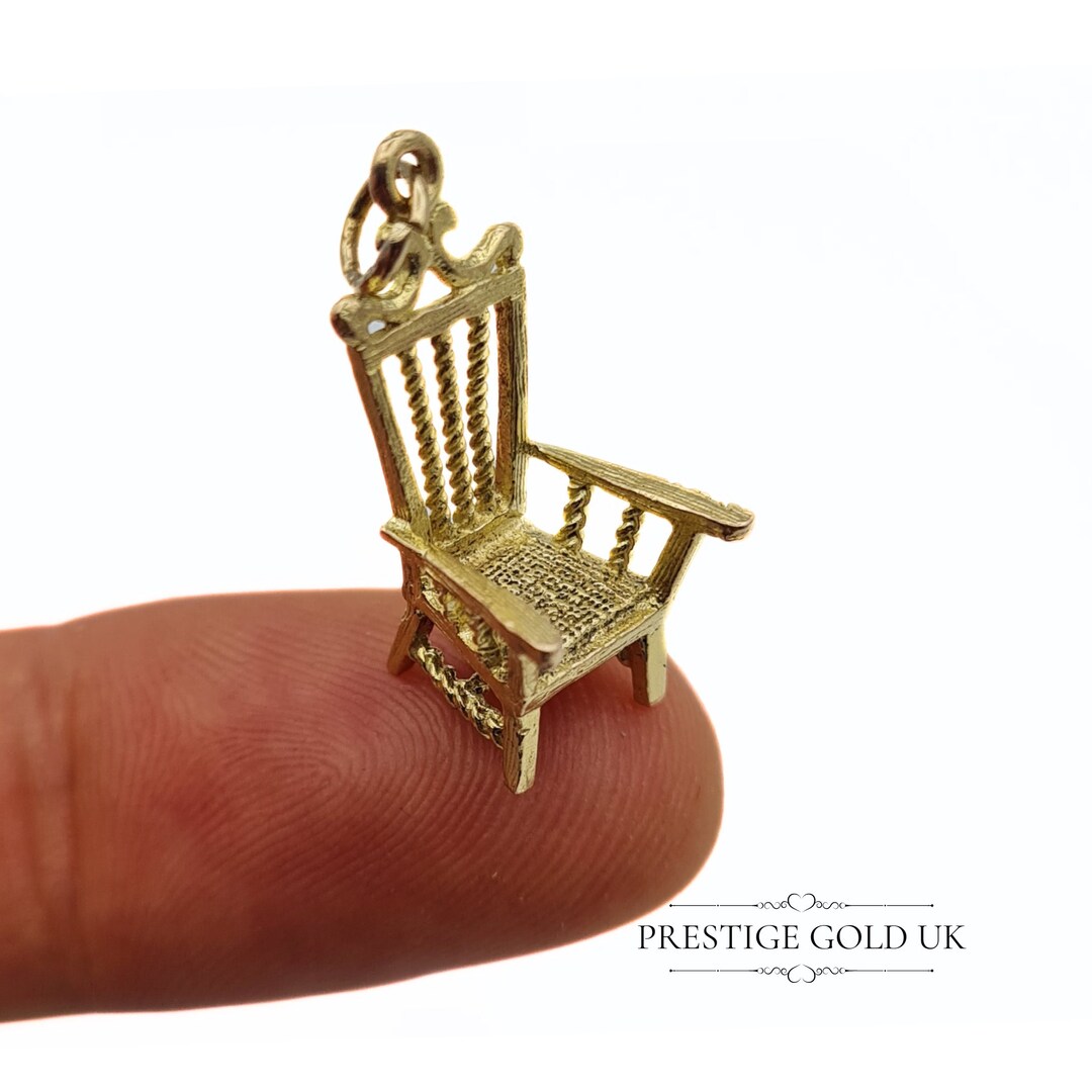 Vintage 10K Gold Rocking Chair Charm main image 1