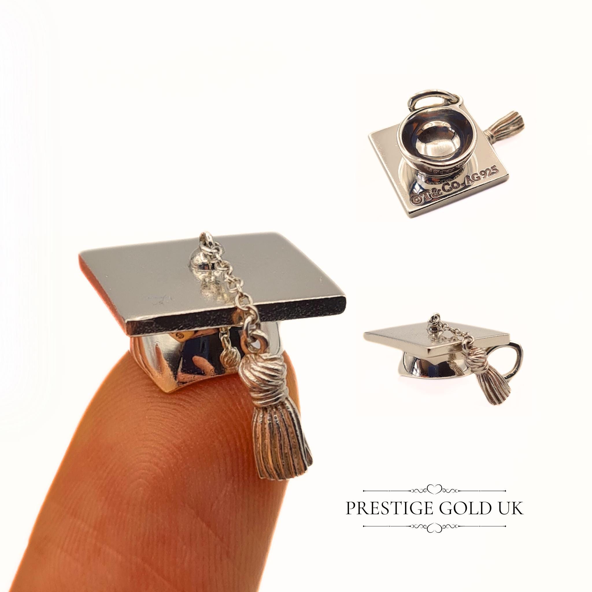 Vintage Tiffany Co Silver Graduation Cap With Tassel Charm Academic Mortarboards Charm 925 Sterling Silver Amazing Graduation Gift Etsy