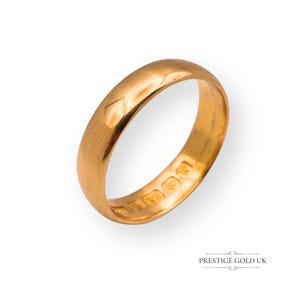 Vintage British Hallmarked 22k Gold Rings - Etsy