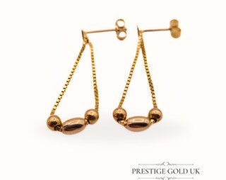 Orecchini A Perno Carissima – Oro 9 Ct Tricolore (Rosa, Bianco, Giallo)