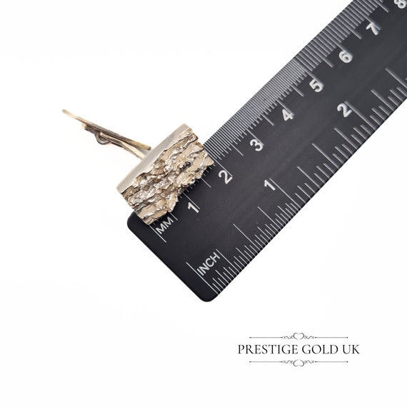 Large Gents Solid Silver Cufflinks  -   Brutalist… - image 7