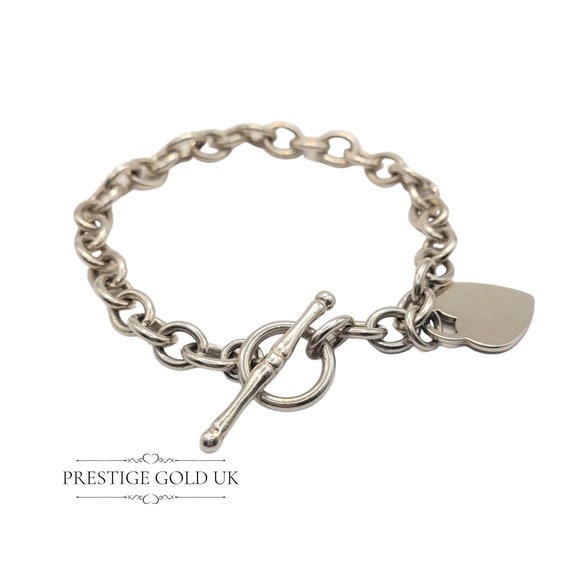 Oxidised Silver and 24k Gold Micron Plated Tag Chain Bracelet with Sapphire  For Sale at 1stDibs | avichen 24k diamond bracelet, 20 gram silver bracelet,  30 gram bracelet